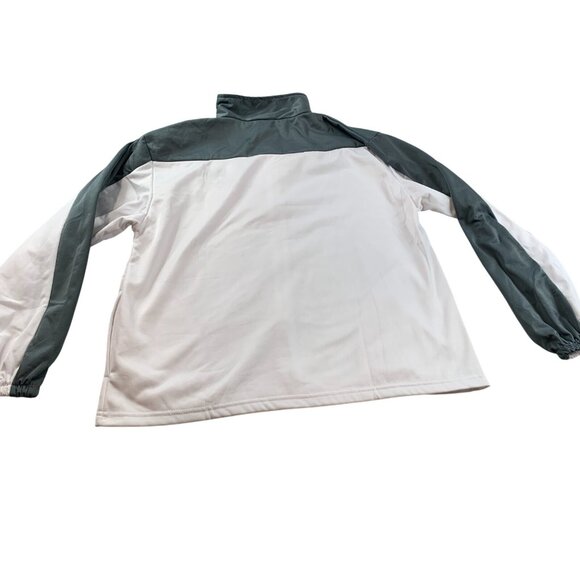 Track Jacket Mens XL USA Olympic Committee White Gray Full Zip USA Made Light - Picture 2 of 16